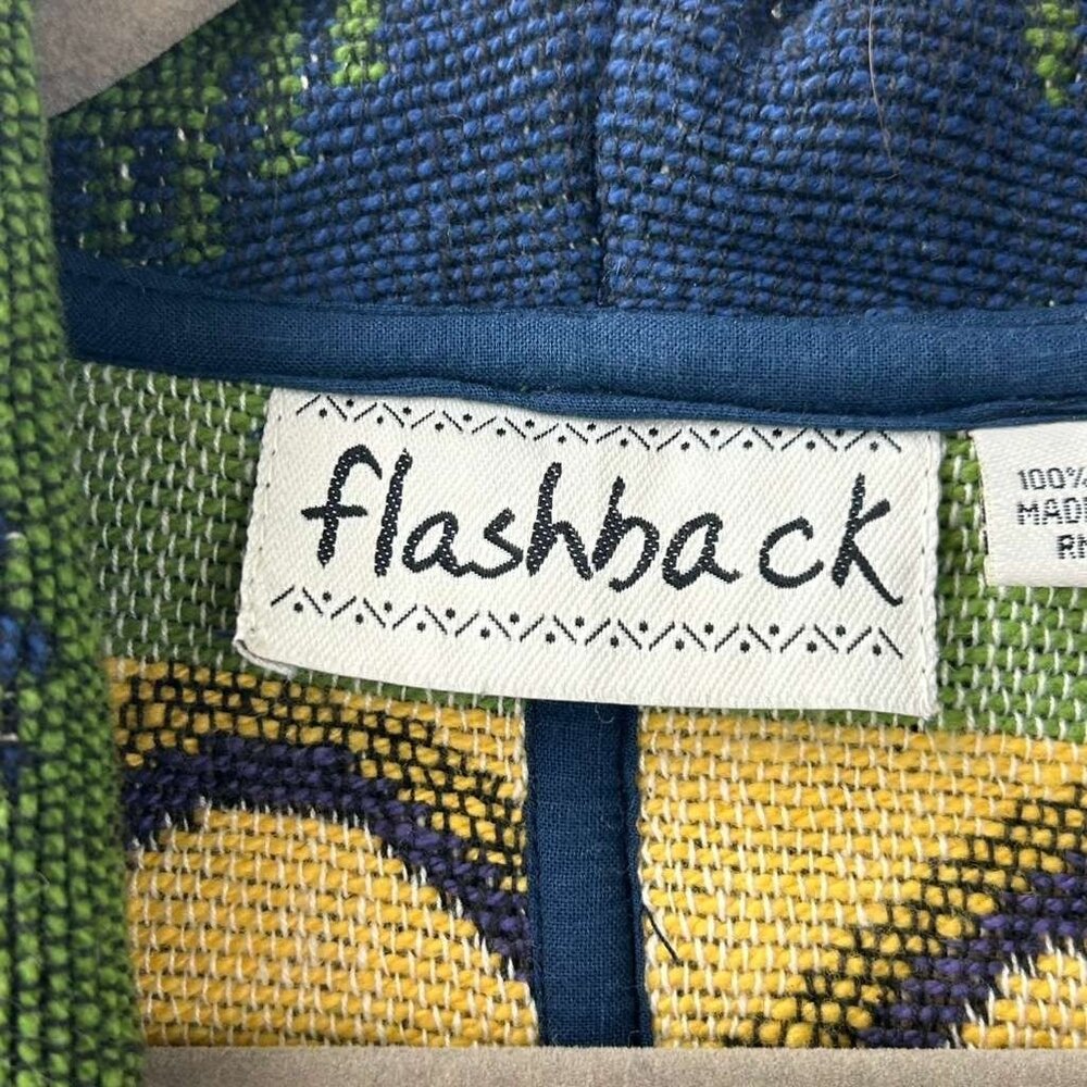 Flashback Women's M Snowflake Cardigan Sweater Shawl Collar Southwestern - Picture 7 of 12